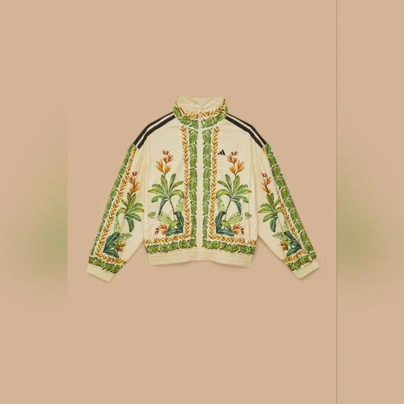 Adidas Tropical Breeze Jacket Farm Rio Cream Colour Size M - Picture 4 of 16